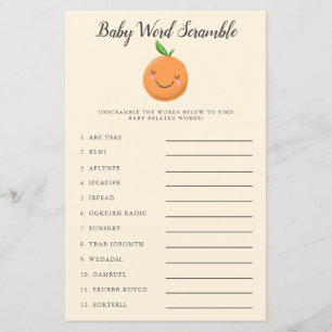 Little Cutie Baby Word Scramble Game Yellow