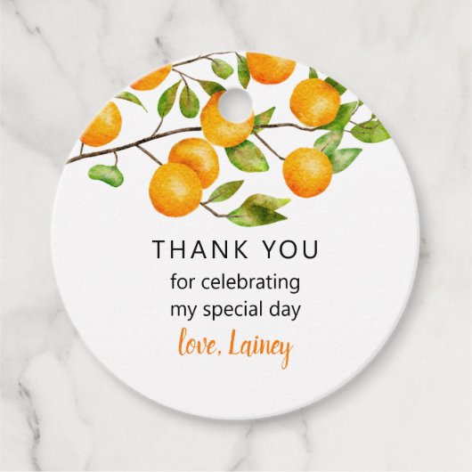 Little Cutie Birthday Party Bedankjes Labels (Voorkant)