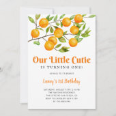 Little Cutie Birthday Party Kaart (Voorkant)