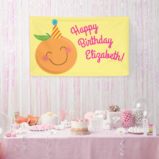 Little Cutie Birthday Party Spandoek (Feest)
