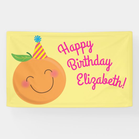 Little Cutie Birthday Party Spandoek (Horizontaal)