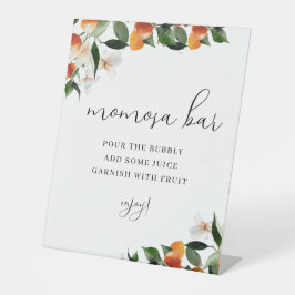 Little Cutie Bloemen baby shower Momosa Bar Teken Reclamebord Met Voetstuk