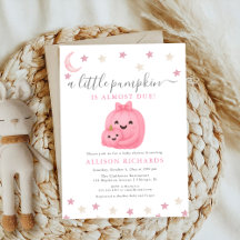 Little Cutie Bow Pink Pumpkin meisje Baby shower