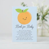 Little Cutie Boys Baby shower Book for Baby Card Informatiekaartje (Staand voorkant)