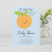 Little Cutie Boys Baby shower Invitation Kaart (Staand voorkant)