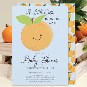 Little Cutie Boys Baby shower Invitation Kaart