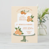 Little Cutie Cake Baby shower Brunch Uitnodiging (Staand voorkant)