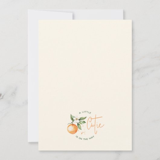 Little Cutie Citrus Baby De juiste prijs Kaart (Achterkant)