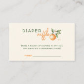 Little Cutie Citrus Baby Show Luier Raffle Informatiekaartje (Voorkant)