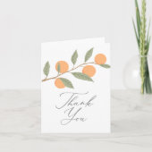 Little Cutie Citrus Baby shower Bedankkaart (Voorkant)