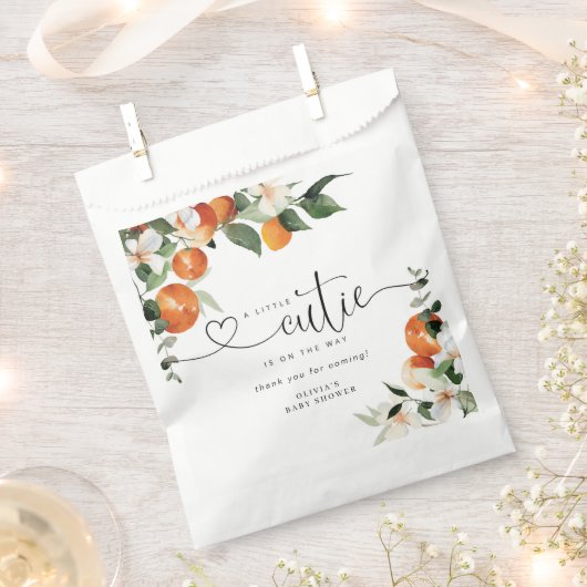 Little cutie citrus baby shower bedankzakje (Geknipt)