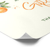 Little Cutie Citrus Baby shower Boeken en Geschenk Poster (Hoek)