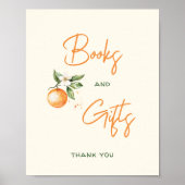 Little Cutie Citrus Baby shower Boeken en Geschenk Poster (Voorkant)