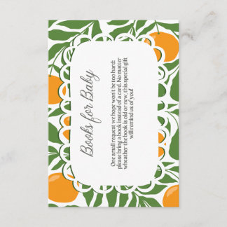 Little Cutie Citrus Baby Shower Books For Baby  Informatiekaartje