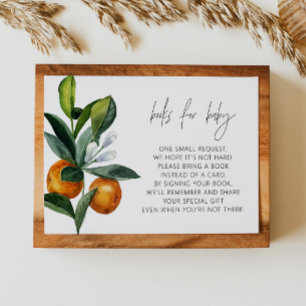 Little Cutie Citrus Baby shower Books for Baby Kaart