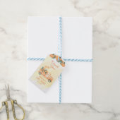 Little Cutie Citrus Baby shower Dank je Cadeaulabel (Met Touw)