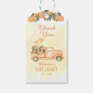 Little Cutie Citrus Baby shower Dank je Cadeaulabel