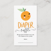 Little Cutie Citrus Baby shower Diaper Raffle Informatiekaartje (Voorkant)
