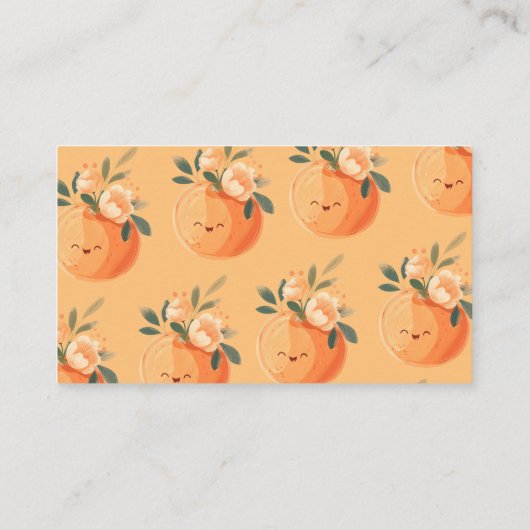 Little Cutie Citrus Baby shower Diaper Raffle Informatiekaartje (Achterkant)