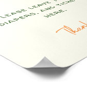 Little Cutie Citrus Baby shower Diaper Raffle Poster (Hoek)