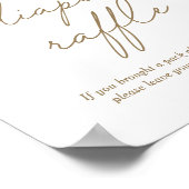 Little Cutie Citrus Baby shower Diaper Raffle Sign Poster (Hoek)