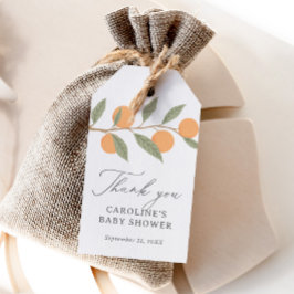 Little Cutie Citrus Baby shower Favor Tag Cadeaulabel
