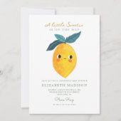Little Cutie Citrus Baby shower Invitation Kaart (Voorkant)