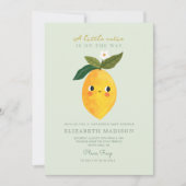 Little Cutie Citrus Baby shower Invitation Kaart (Voorkant)