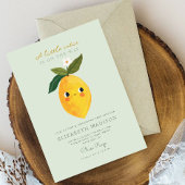 Little Cutie Citrus Baby shower Invitation Kaart