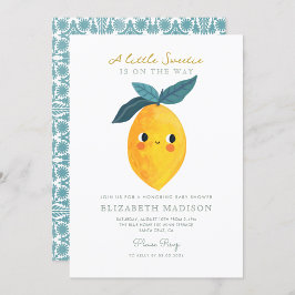 Little Cutie Citrus Baby shower Invitation Kaart