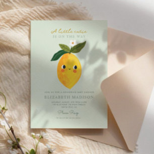 Little Cutie Citrus Baby shower Invitation Kaart
