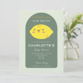 Little Cutie Citrus Baby shower Kaart (Staand voorkant)