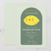 Little Cutie Citrus Baby shower Kaart (Voorkant / Achterkant)