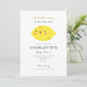 Little Cutie Citrus Baby shower Kaart (Staand voorkant)