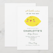 Little Cutie Citrus Baby shower Kaart (Voorkant / Achterkant)