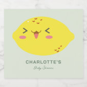 Little Cutie Citrus Baby shower Likeurfles Etiket (Enkel label)