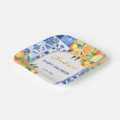 Little Cutie Citrus Baby shower Papieren Bordje (Gebogen)