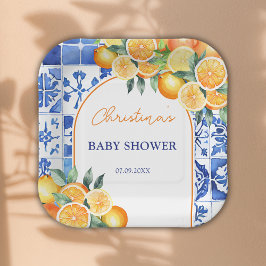 Little Cutie Citrus Baby shower Papieren Bordje