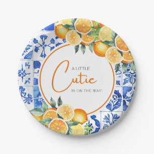 Little Cutie Citrus Baby shower Papieren Bordje
