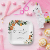 Little cutie citrus baby shower papieren bordje (Feest)