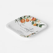 Little cutie citrus baby shower papieren bordje (Gebogen)