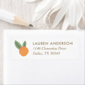 Little Cutie Citrus Baby shower Return Address Etiket (Insitu)