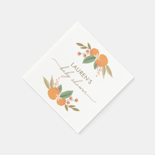 Little Cutie Citrus Baby shower Servet (Hoek)