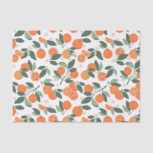 Little Cutie Citrus Baby shower Tissue Papier – Wa (Voorkant)