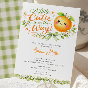 Little Cutie Citrus Baby Shower Uitnodiging