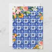 Little Cutie Citrus Botanical Oranje Baby shower Kaart (Achterkant)