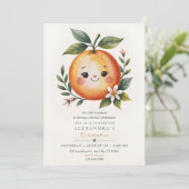 Little Cutie Citrus Feest Kaart (Staand voorkant)