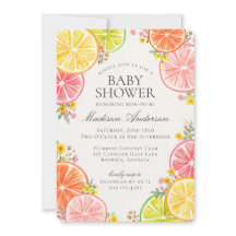 Little Cutie Citrus Floral Oranje Baby shower