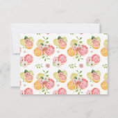 Little Cutie Citrus Foto Baby shower Bedankkaart (Achterkant)