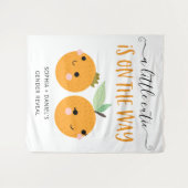 Little Cutie Citrus Gender onthullen banner Wandkleed (Voorkant (horizontaal))